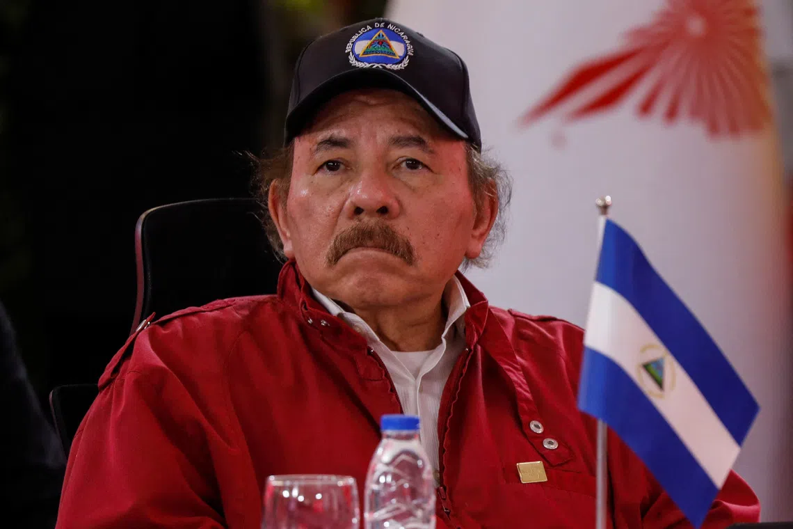 Nicaragua's President Daniel Ortega attends the Alba summit, in Caracas, Venezuela April 24, 2024. REUTERS/Leonardo Fernandez Viloria