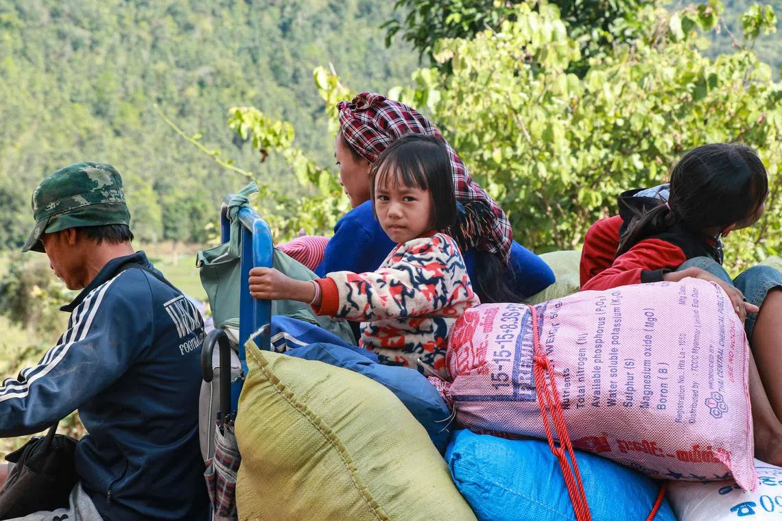 Due to recent clashes, people from 10 villages around the fighting area have been fleeing.