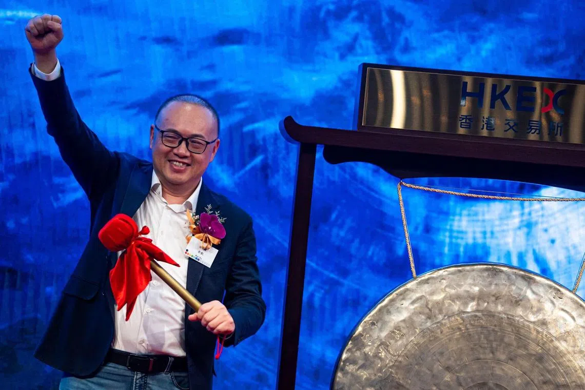 Kai Yu, chief executive officer and founder of Horizon Robotics Inc., during the company's listing ceremony at the Hong Kong Stock Exchange in Hong Kong, China, on Thursday, Oct. 24, 2024. Shares of Horizon Robotics jumped 28% early in their trading debut in Hong Kong Thursday, adding to a flurry of deals that signal the end of a slump in initial public offerings in the Asian financial hub. Photographer: Lam Yik/Bloomberg