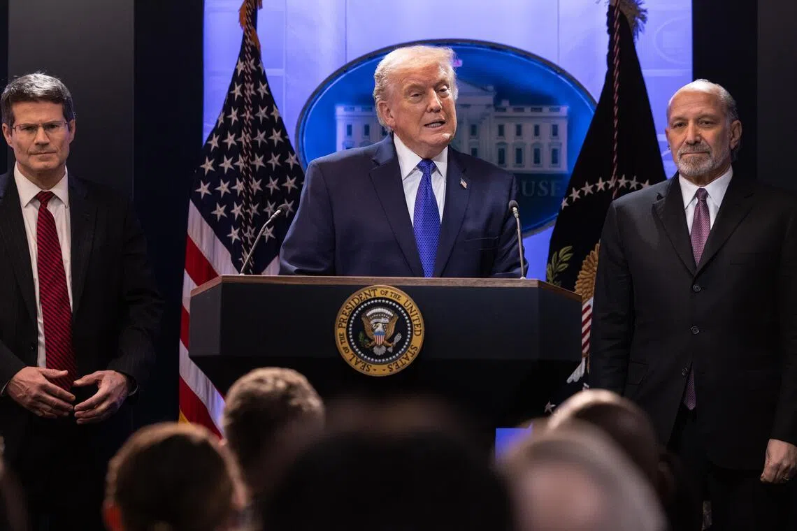 US President Donald Trump said on Feb 21 he would increase the tariff rate to 15 per cent, but did not sign a formal presidential order for the increase, resulting in confusion.