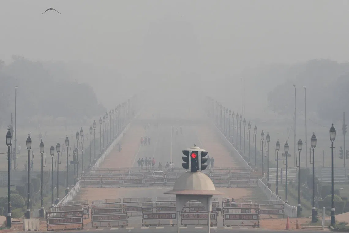 New Delhi’s air quality index was the worst among 110 global cities tracked by Swiss company IQ Air.