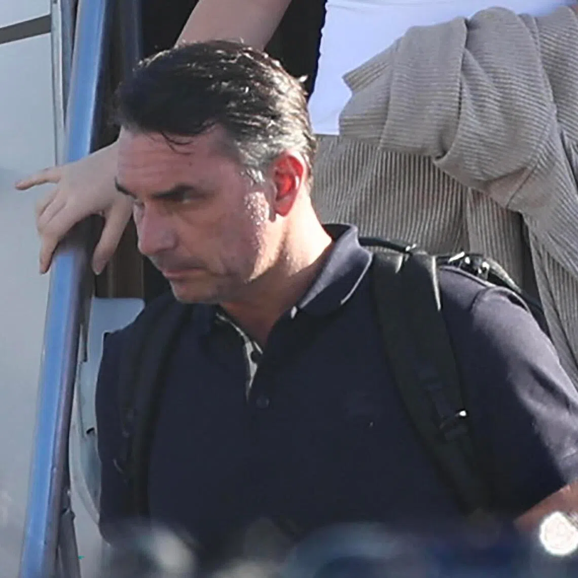 Flavio Bolsonaro arriving in the US on Oct 28, with his family, after fleeing Brazil.
