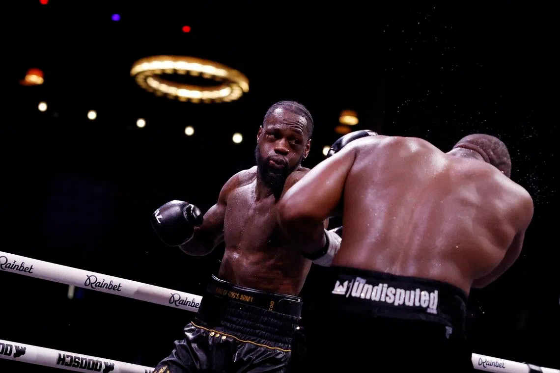 Boxing - Derek Chisora v Deontay Wilder - O2 Arena, London, Britain - April 4, 2026 Deontay Wilder in action against  Derek Chisora Action Images via Reuters/Peter Cziborra