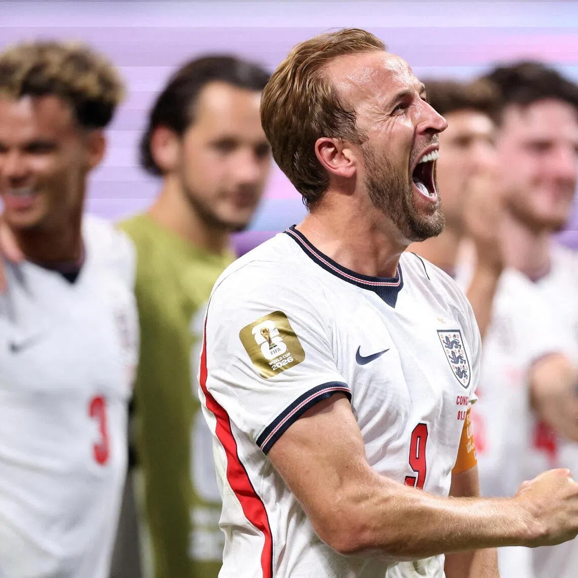 Soccer Football - FIFA World Cup 2026 - Round of 32 - England v DR Congo - Atlanta Stadium, Atlanta, Georgia, U.S. - July 1, 2026
England's Harry Kane celebrates after the match IMAGN IMAGES via Reuters/Brett Davis     TPX IMAGES OF THE DAY