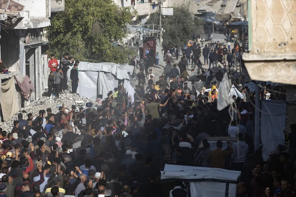 Protesters at an anti-war rally in Beit Lahia, Gaza Strip, on March 26.