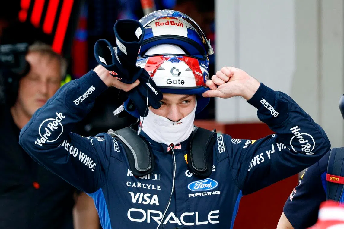 Formula One F1 - Japanese Grand Prix - Suzuka Circuit, Suzuka, Japan - March 28, 2026 Red Bull's Max Verstappen reacts after being eliminated during qualifying Pool via REUTERS/Franck Robichon