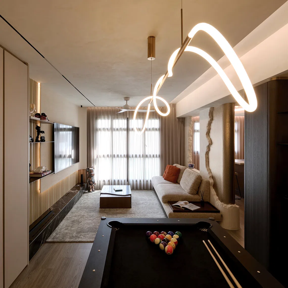 The young couple's Fernvale flat was developed after six months of design experimentation.