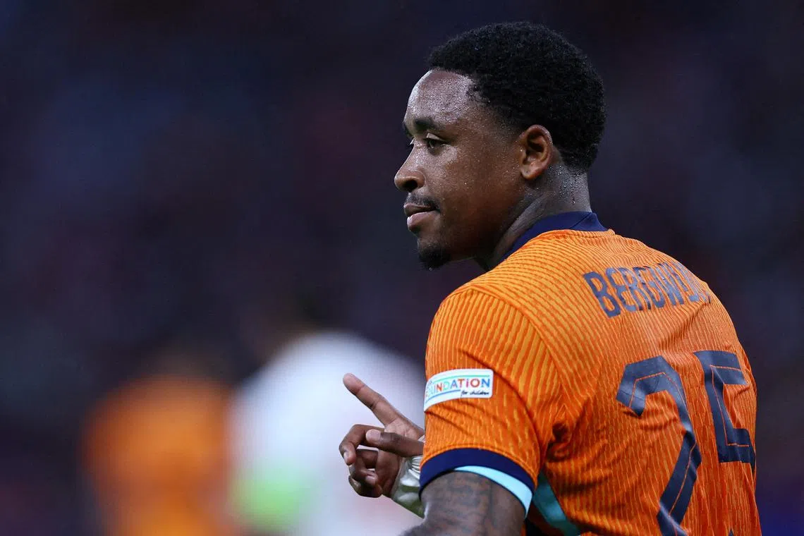 FILE PHOTO: Soccer Football - Euro 2024 - Quarter Final - Netherlands v Turkey - Berlin Olympiastadion, Berlin, Germany - July 6, 2024 Netherlands' Steven Bergwijn reacts REUTERS/Thilo Schmuelgen/File Photo