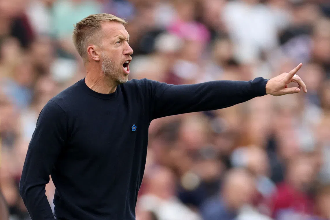 Soccer Football - Premier League - West Ham United v Crystal Palace - London Stadium, London, Britain - September 20, 2025 West Ham United manager Graham Potter reacts Action Images via Reuters/John Sibley