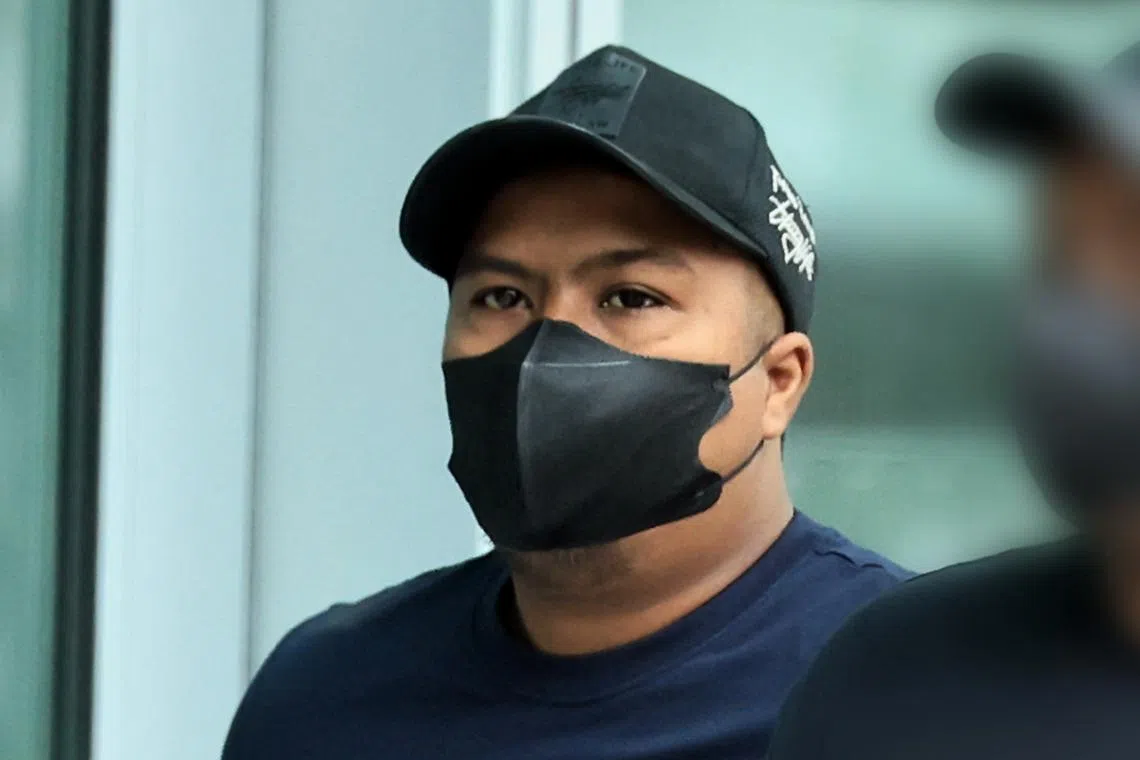 Muhammad Shahrulnizam Osman pleaded guilty to two counts of voluntarily causing hurt with a dangerous weapon, and one charge of abetting Mr Isrrat to possess an offensive weapon.