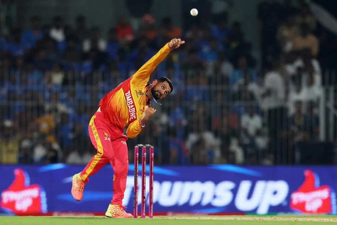 Cricket - ICC Men's T20 World Cup 2026 - Super 8 - India v Zimbabwe - MA Chidambaram Stadium, Chennai, India - February 26, 2026 Zimbabwe's Sikandar Raza in action REUTERS/Priyanshu Singh