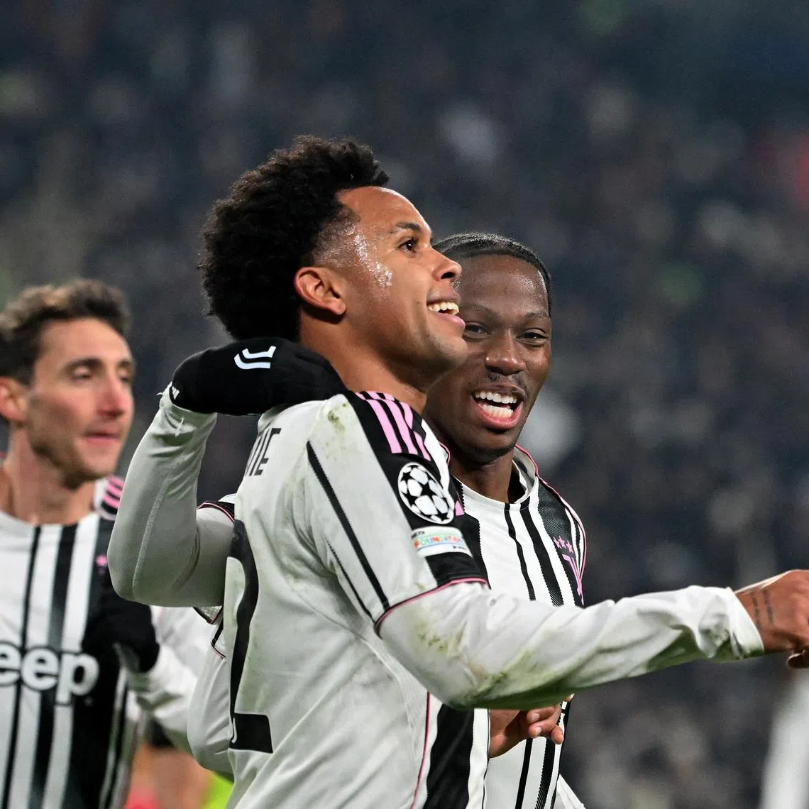 Soccer Football - UEFA Champions League - Juventus v Benfica - Allianz Stadium, Turin, Italy - January 21, 2026 Juventus' Weston Mckennie celebrates scoring their second goal REUTERS/Alberto Lingria