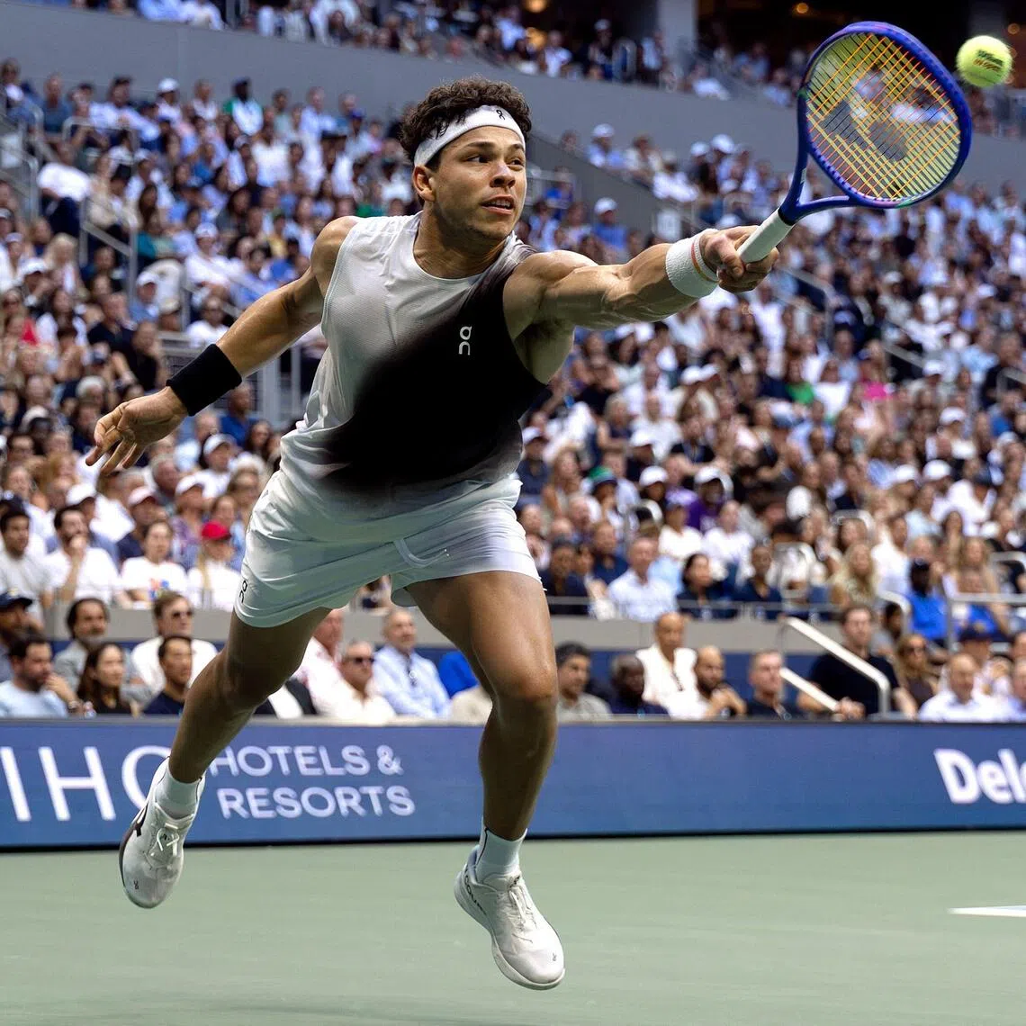 Ben Shelton during the US Open final against eventual winner Alexander Zverev (not pictured).
