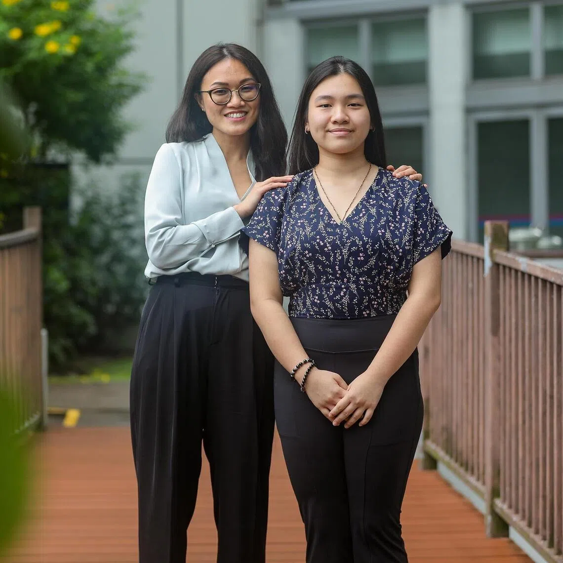 Dr Chan Ching Yee (left), a senior consultant at KK Women's and Children's Hospital's otolaryngology department, diagnosed 16-year-old Shannon with vestibular migraine in 2024.