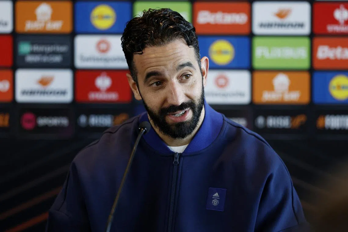 Soccer Football - Europa League - Manchester United Press Conference - Trafford Training Centre, Carrington, Britain - March 12, 2025 Manchester United manager Ruben Amorim during the press conference Action Images via Reuters/Jason Cairnduff