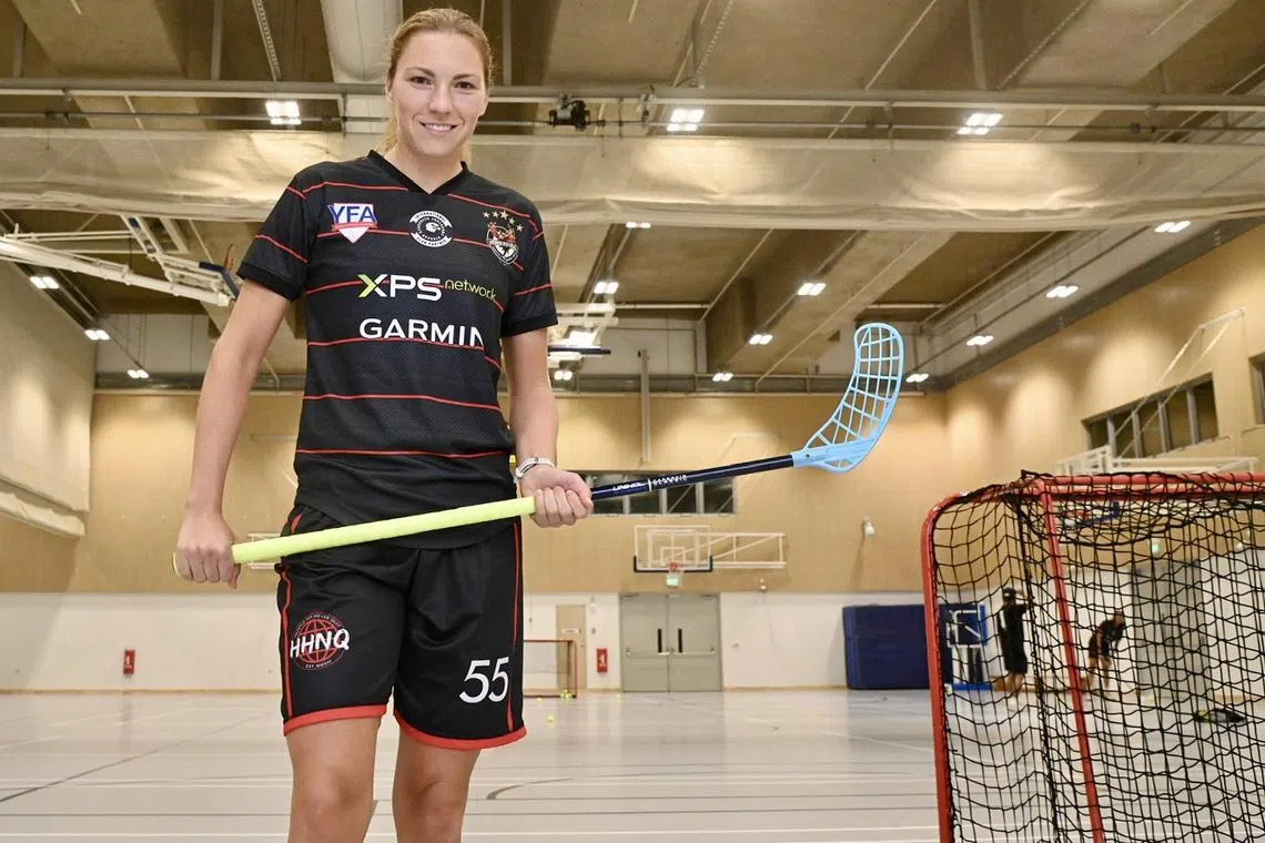 2020 women's floorball player of the year Eliska Krupnova who is playing in Singapore for a local club for a month. 