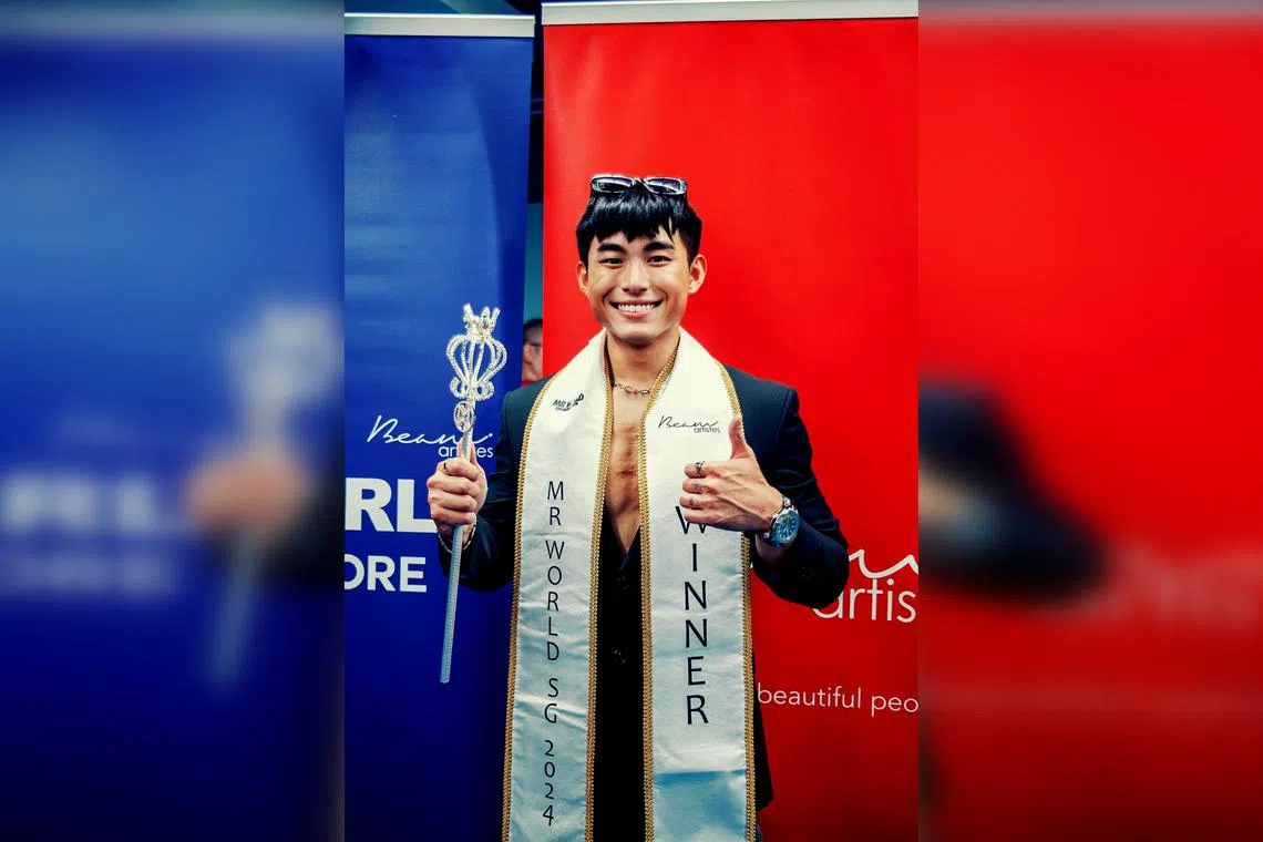 National University of Singapore student Isaac Yip was named Mr World Singapore 2024 on Aug 15.