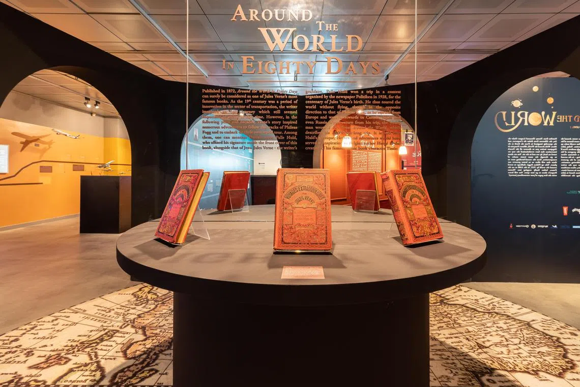 csdesign28 - An exhibition inspired by Around The World In 80 Days, the classic novel by French author Jules Verne, at the Alliance Francaise de Singapour in Sarkies Road promises to take visitors on a whirlwind tour of French transportation through the ages.



COPYRIGHT: Alliance Francaise de Singapour