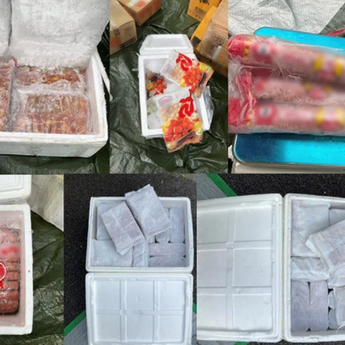 Illegally imported meat products seized by SFA.