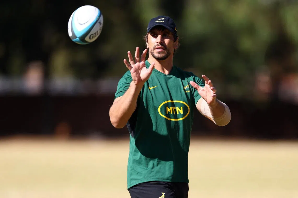FILE PHOTO: Rugby Union - South Africa Training - Loftus Versfeld Stadium, Pretoria, South Africa - June 13, 2024 South Africa's Eben Etzebeth during training REUTERS/Siphiwe Sibeko/File photo