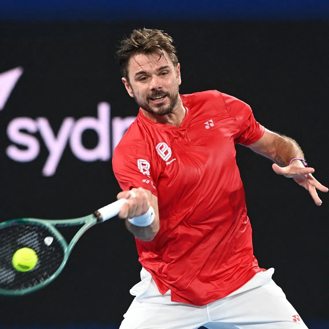 Tennis - United Cup - Final - Poland v Switzerland - Ken Rosewall Arena, Sydney, Australia - January 11, 2026 Switzerland's Stan Wawrinka in action during his singles match against Poland's Hubert Hurkacz REUTERS/Jeremy Piper