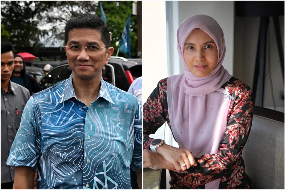 Perikatan Nasional's Selangor chief Azmin Ali (left) and Malaysian PM Anwar Ibrahim’s daughter Nurul Izzah Anwar are among high-profile names set to seek a second shot at elected office.