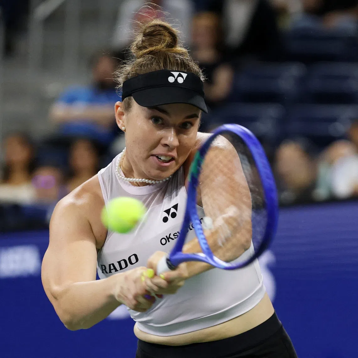 Tennis - U.S. Open - Flushing Meadows, New York, United States - September 2, 2026 Czech Republic's Linda Noskova in action during her second round match against Thailand's Lanlana Tararudee IMAGN IMAGES via Reuters/Amber Searls