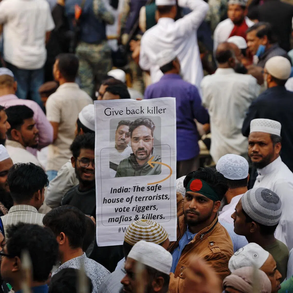 A funeral prayer for student leader Sharif Osman Hadi in Dhaka on Dec 20, 2025.