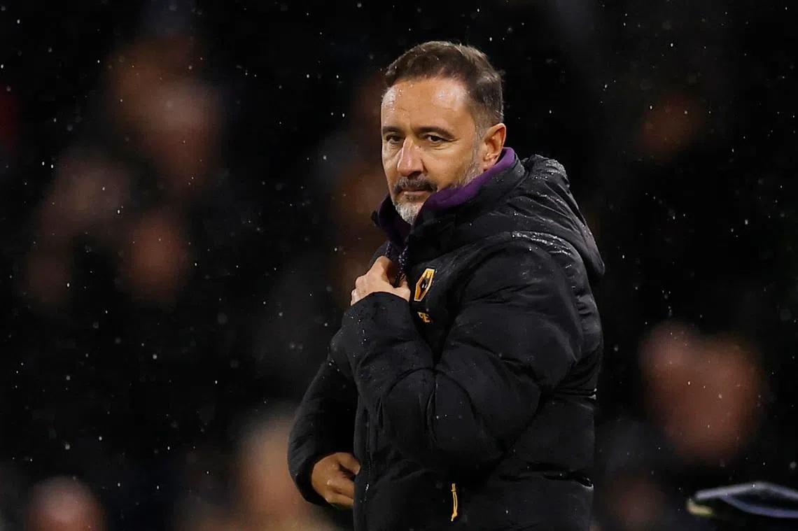 FILE PHOTO: Soccer Football - Premier League - Fulham v Wolverhampton Wanderers - Craven Cottage, London, Britain - November 1, 2025 Wolverhampton Wanderers manager Vitor Pereira Action Images via Reuters/Andrew Couldridge/File Photo