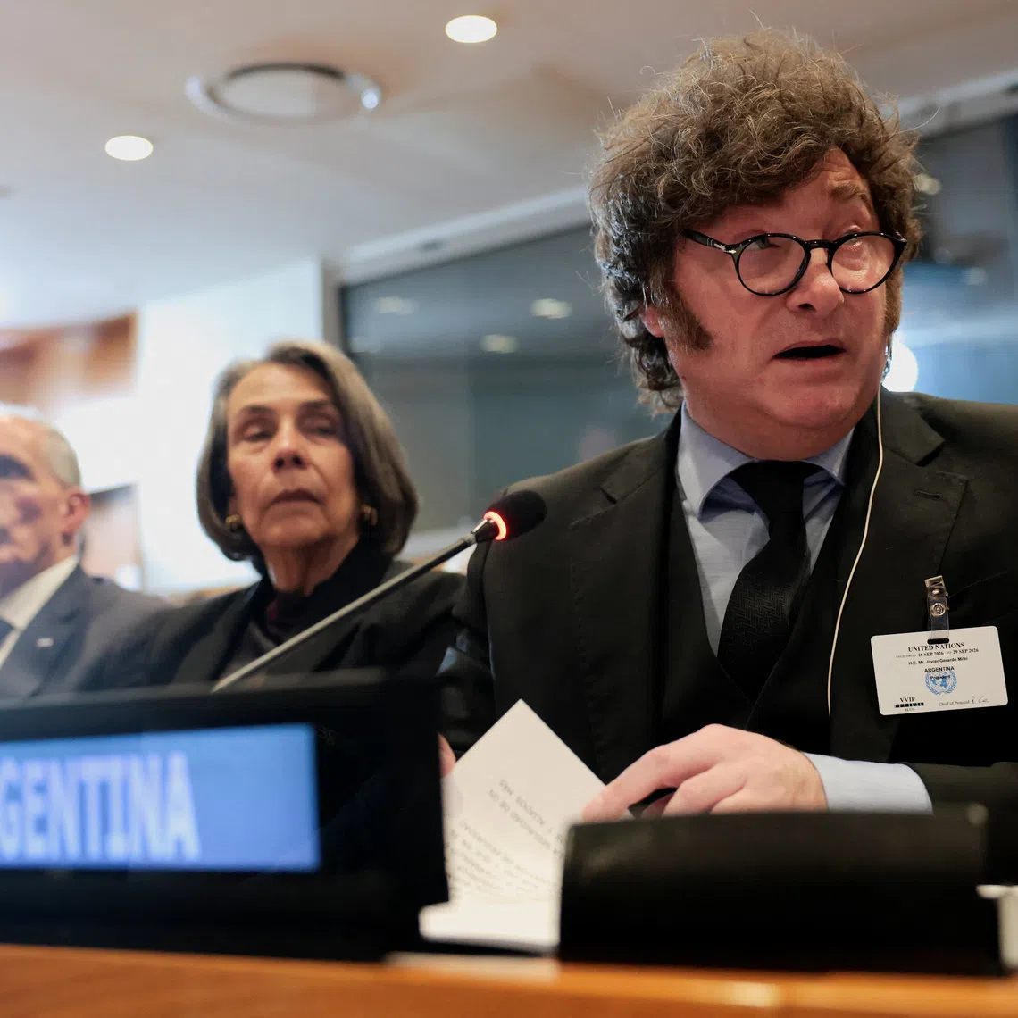 Argentina's President Javier Milei participates in a Shield of the Americas event during the 81st United Nations General Assembly (UNGA) in New York City, US, September 22, 2026. REUTERS/Kylie Cooper