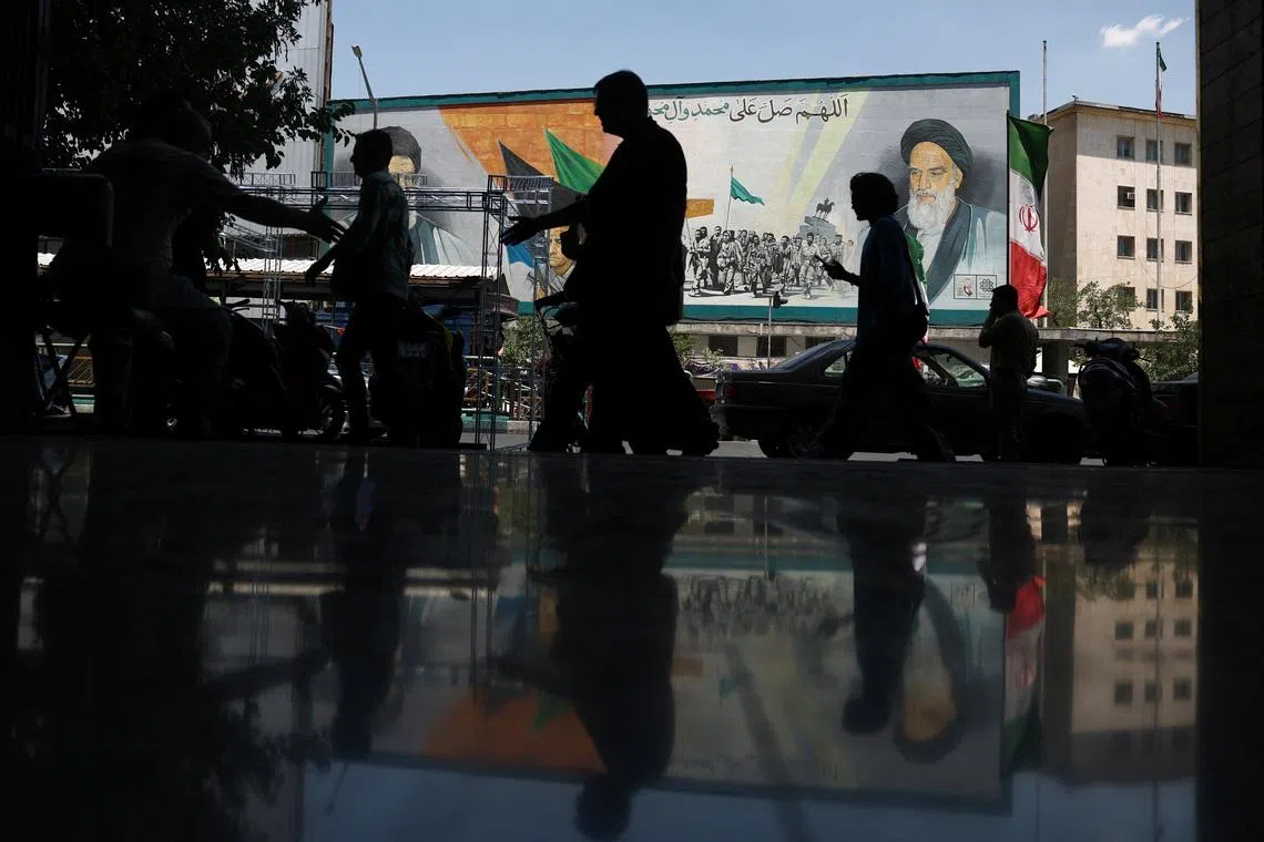 The funeral was originally planned for March but was postponed due to the war in the Middle East.