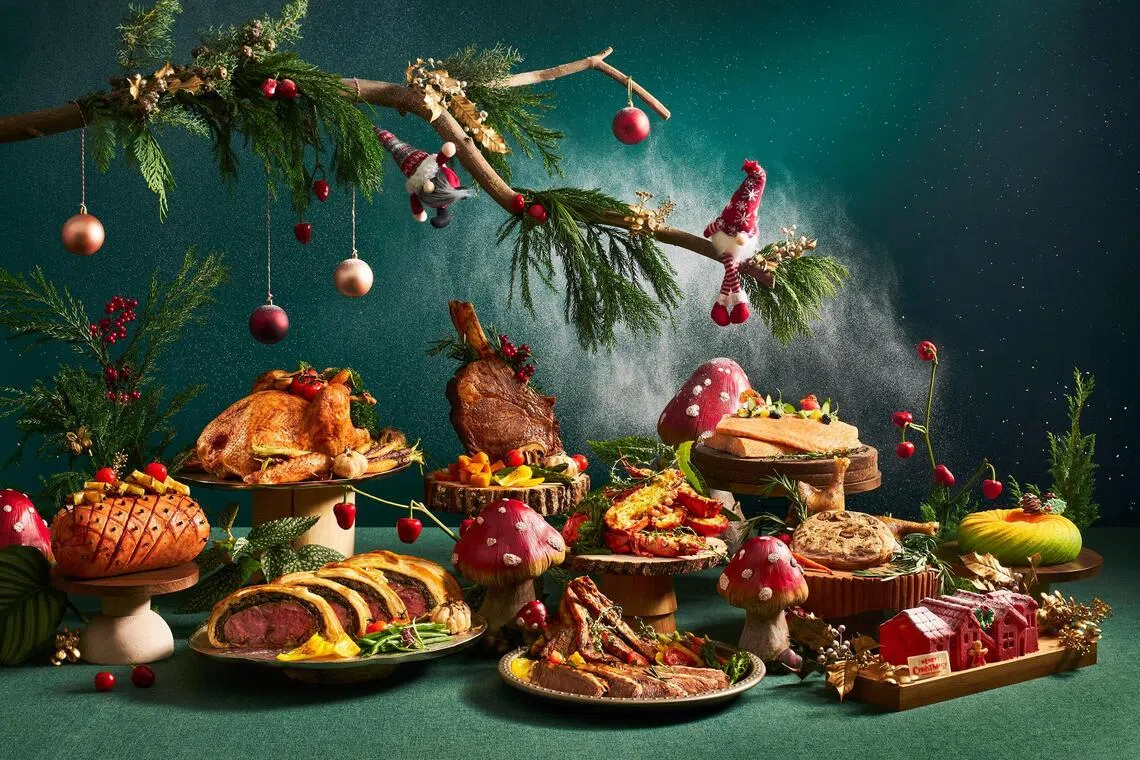 Peppermint's festive feast spread. 