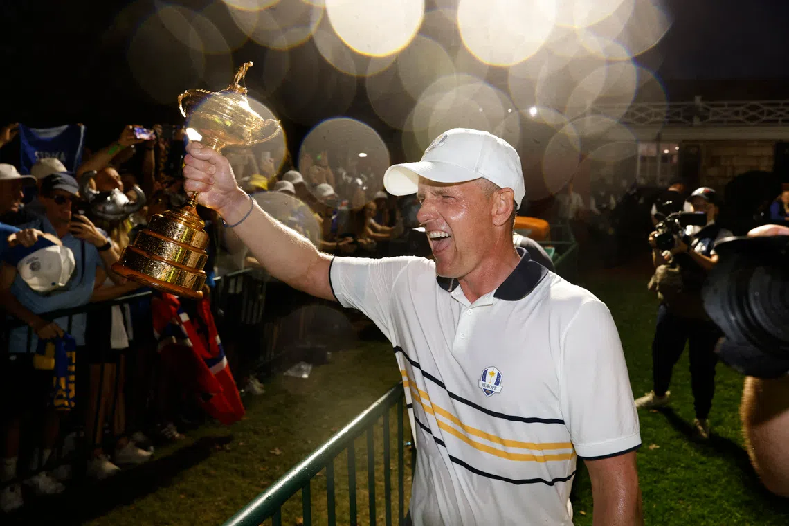 Luke Donald (above) became the first captain to win back-to-back Cups since English compatriot Tony Jacklin in 1987.