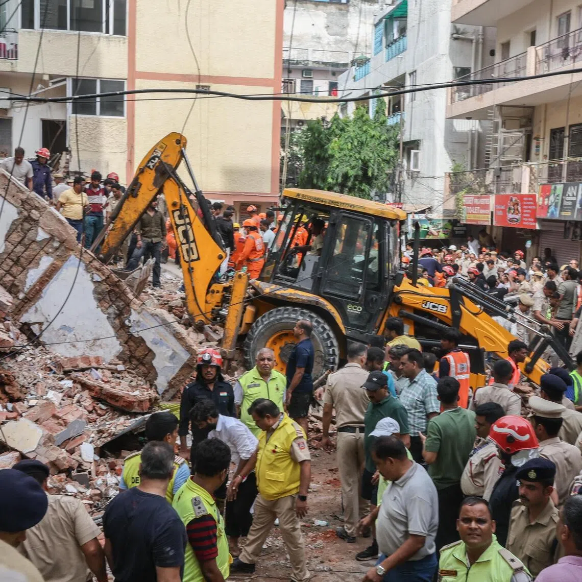 Located in South-West Delhi, the building was being used as guest accommodation and comprised a basement along with five upper floors.