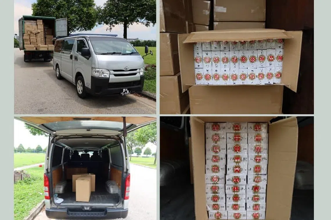 The men, aged between 27 and 42 years, were arrested following an operation at Tuas View Crescent.