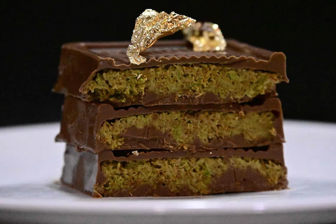 Dubai Chocolate, filled with pistachio paste and thin pastry, became a viral sensation on social media platforms such as TikTok.
