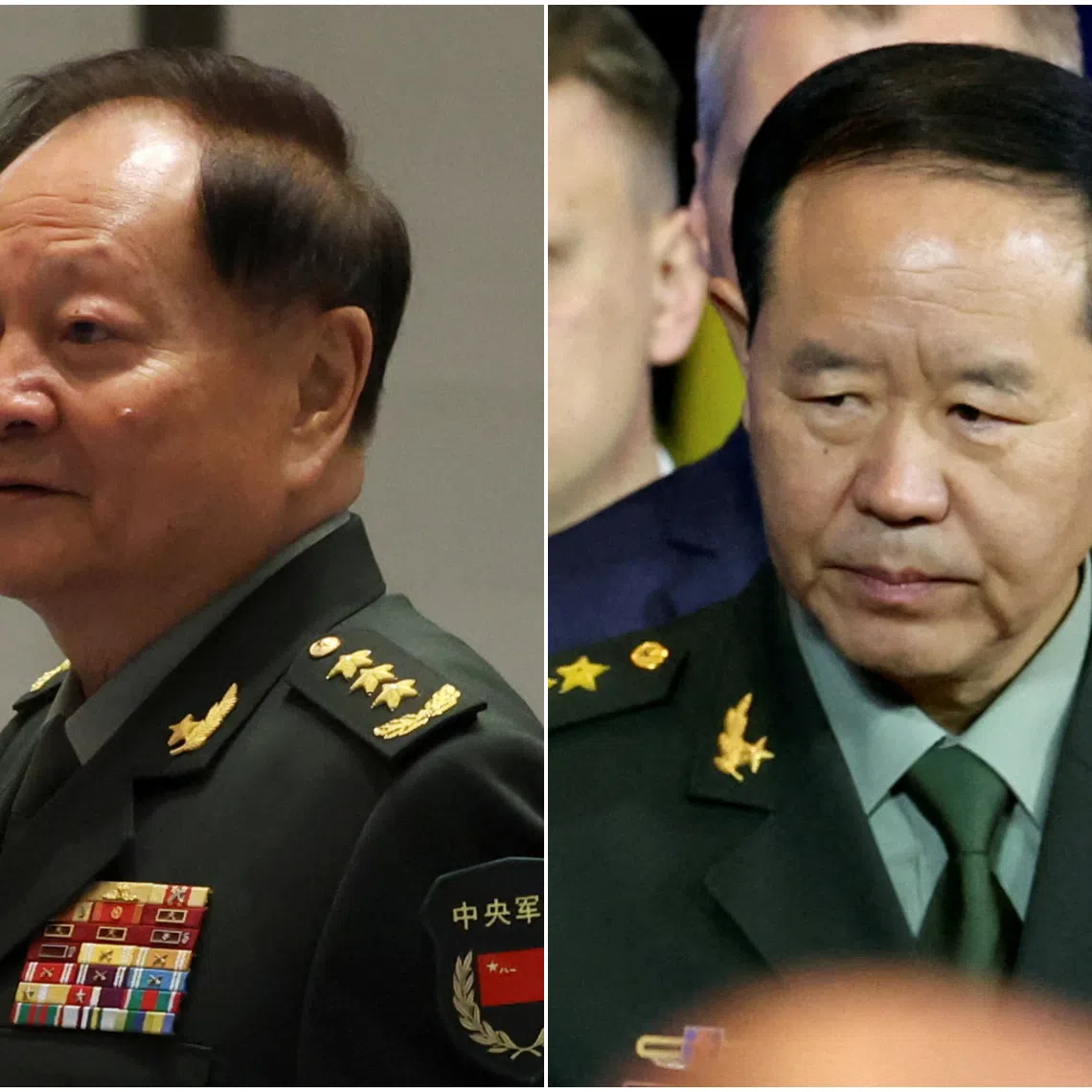 The removal of senior military officers Zhang Youxia (left) and Liu Zhenli leaves just two active members on China’s once seven-member Central Military Commission.