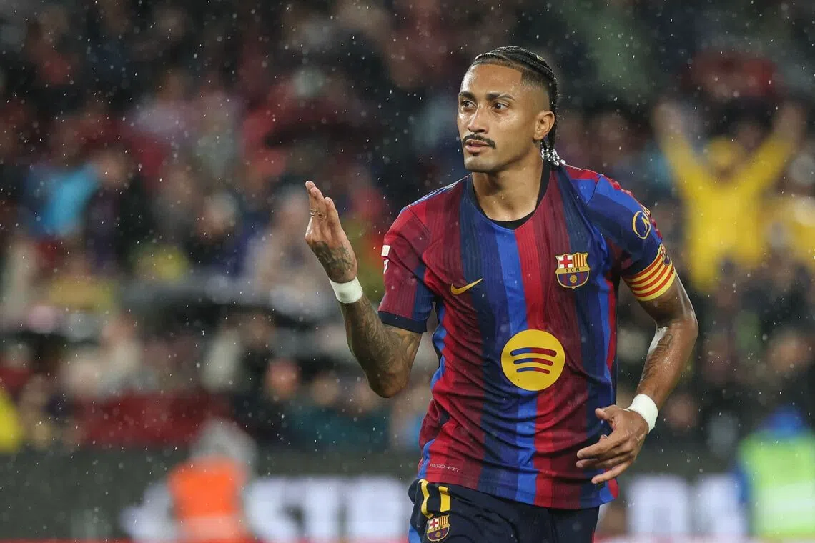 Raphinha, 29, joined Barcelona from Leeds in 2022 and became a key player when coach Hansi Flick arrived in 2024.