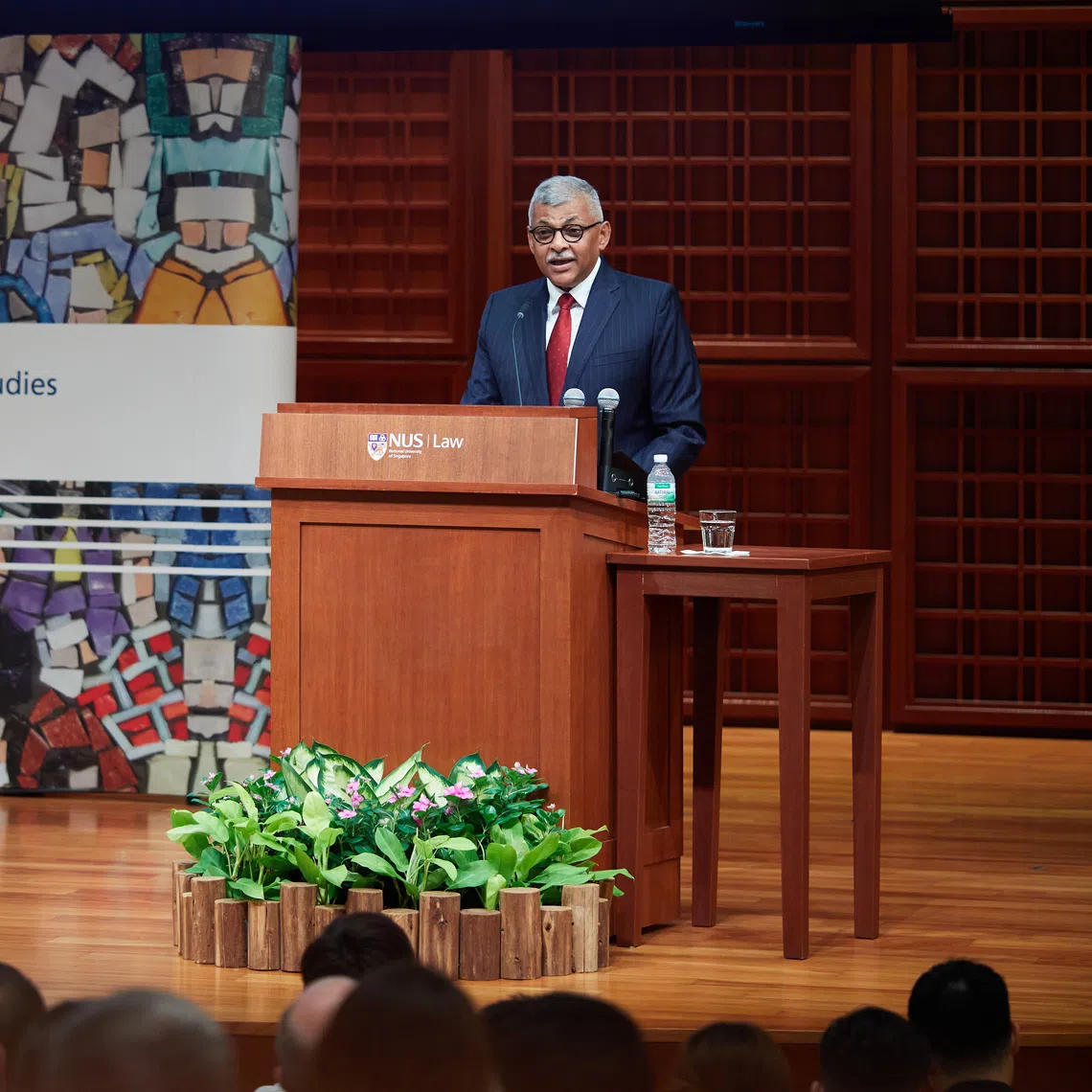 Chief Justice Sundaresh Menon delivering the National University of Singapore Law Bicentennial Lecture on the Rule of Law at the Yale-NUS College Hall on Sept 2.