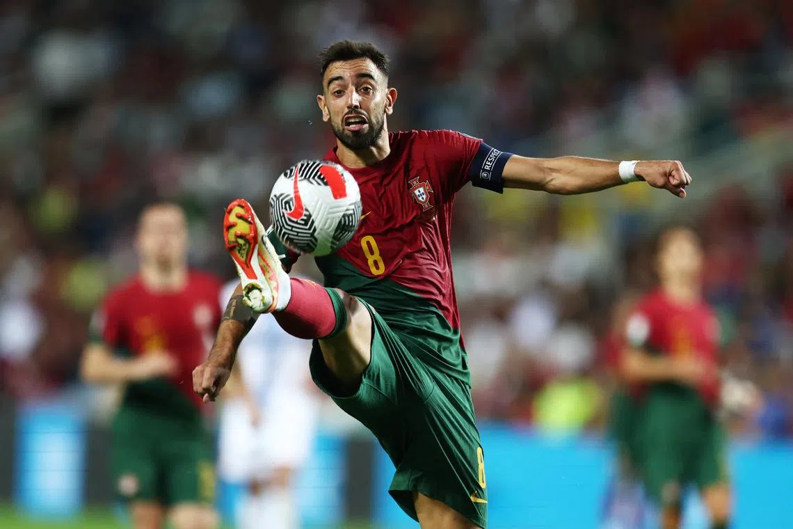 Portugal's Bruno Fernandes laid on three goals as the Selecao filled their boots and scored one himself.