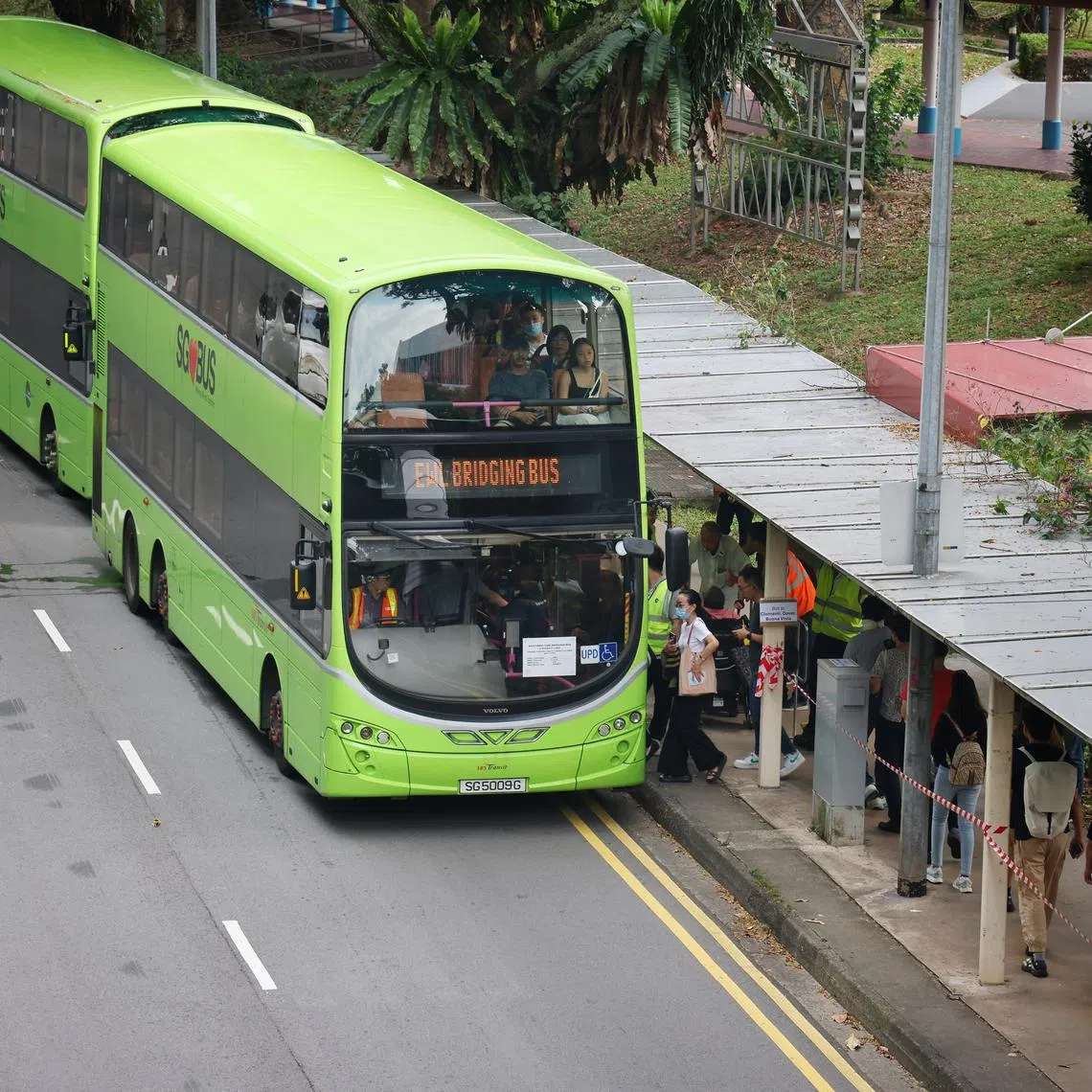 Singapore's public bus operators ran free regular and bridging bus services for passengers affected by the six-day disruption.