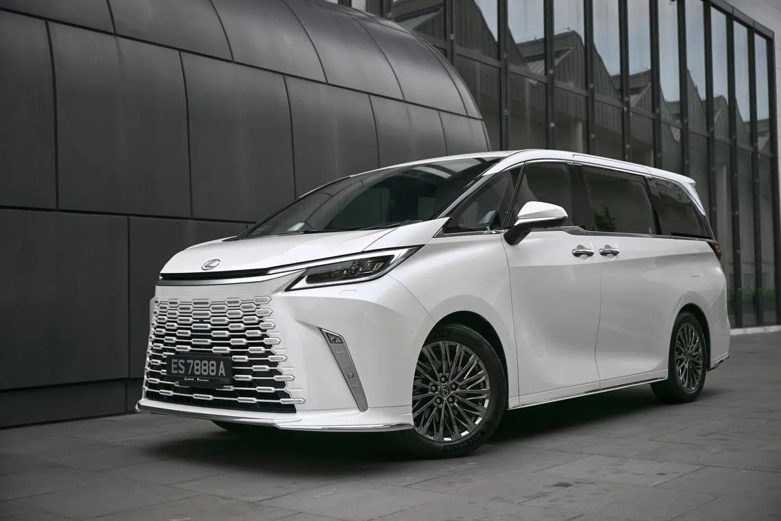 Exterior and interior of the Lexus LM 7-seater on March 15, 2024.