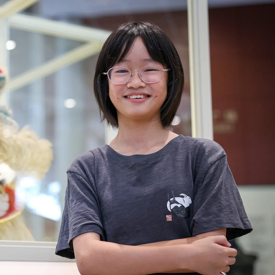 Arielle Ng, 11, is the youngest member of the Singapore Hok San Association Lion Dance Troupe.