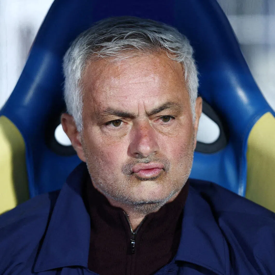 FILE PHOTO: Soccer Football - Primeira Liga - Estoril v Benfica - Estadio Antonio Coimbra da Mota, Estoril, Portugal - May 16, 2026 Benfica coach Jose Mourinho before the match REUTERS/Rodrigo Antunes/File Photo