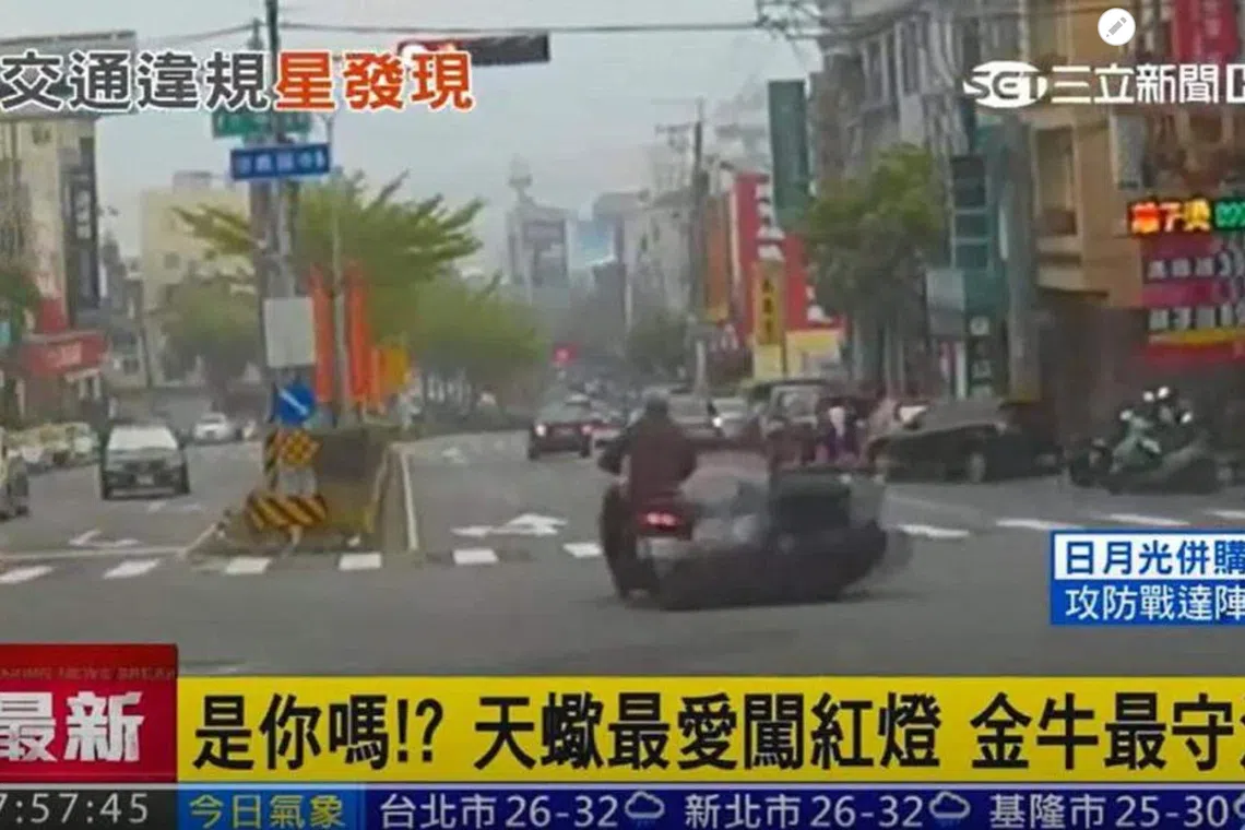 A TV news story on the horoscope signs that are the most likely to run traffic lights is just one example of how horoscopes are deeply embedded into the lives of Taiwanese.
