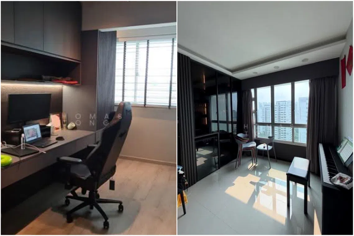 The “jumbo” unit put up for sale at $2.18 million comprises two three-room flats.