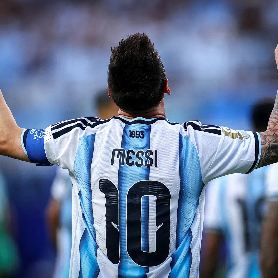 FILE PHOTO: Soccer Football - FIFA World Cup 2026 - Group J - Argentina v Algeria - Kansas City Stadium, Kansas City, Missouri, U.S. - June 16, 2026 Argentina's Lionel Messi celebrates scoring their first goal REUTERS/Claudia Greco/ File Photo