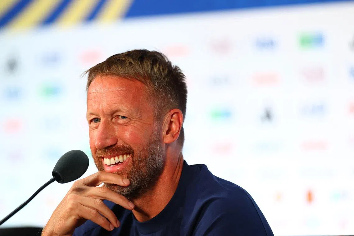 Soccer Football - FIFA World Cup 2026 - Sweden Press Conference - Dallas Stadium, Arlington, Texas, U.S. - June 24, 2026 Sweden coach Graham Potter during the press conference REUTERS/Hannah Mckay