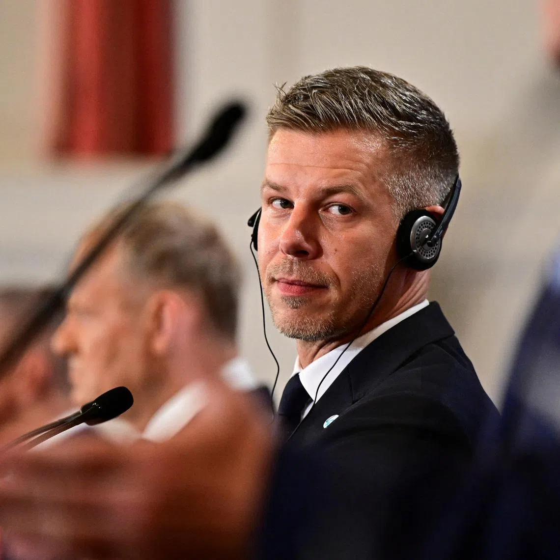Hungary's Prime Minister Peter Magyar attends a press conference at a meeting of the Visegrad Group (V4) countries in Godollo, Hungary, June 23, 2026. REUTERS/Marton Monus