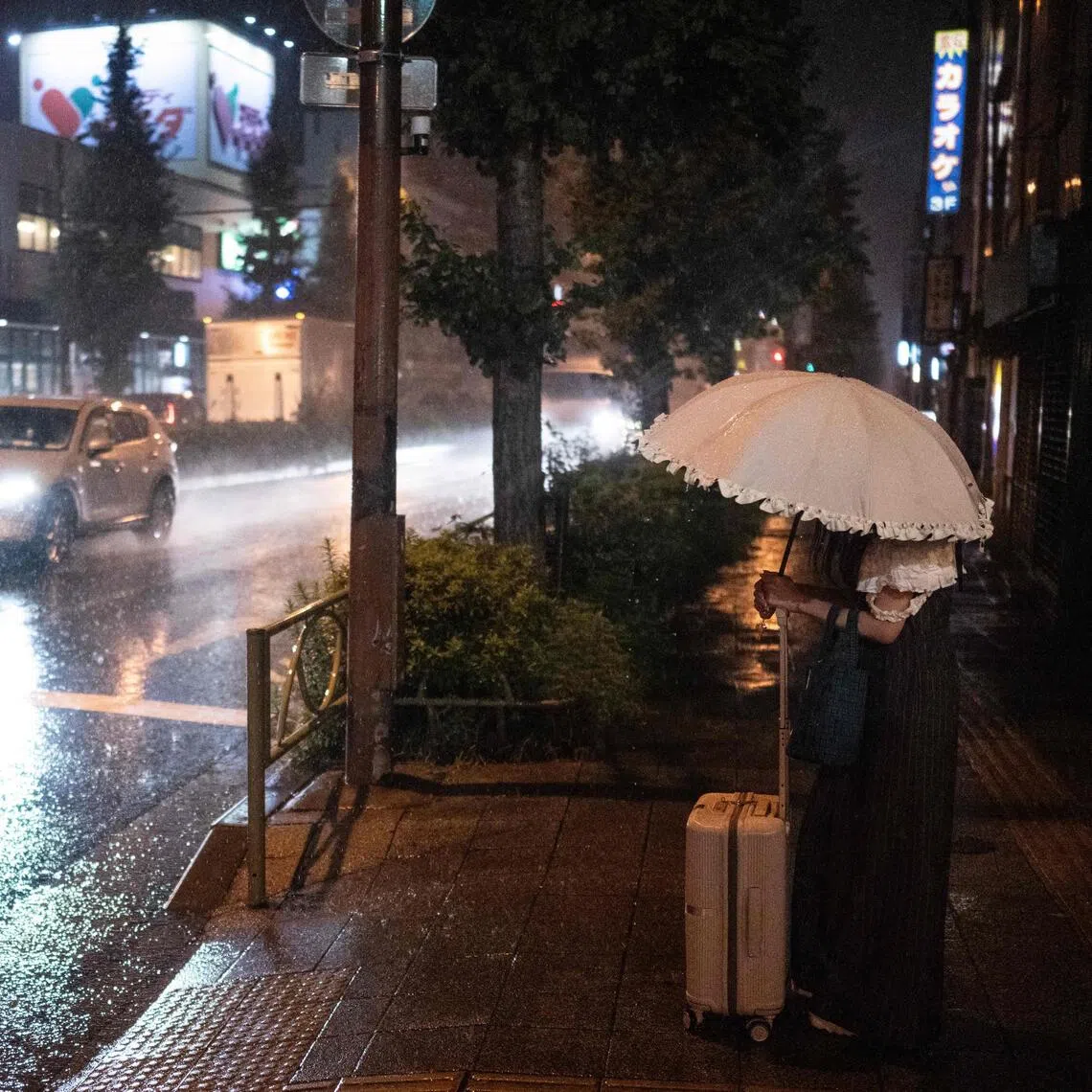 A special landslide warning was issued for Niijima Island as a record 381 millimetres of rain fell in the 24 hours through 5.20am.